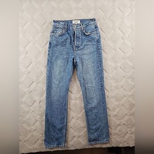 Reformation Cynthia High Waist Straight Leg Jeans Womens 26 Button Fly
